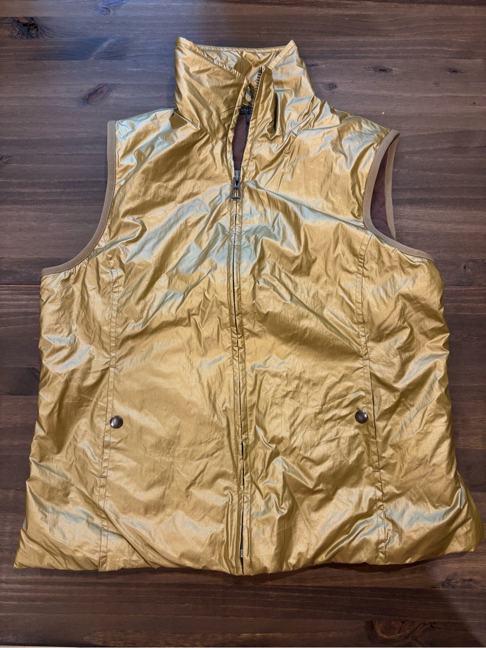 Metallic Gold Puffer Vest
